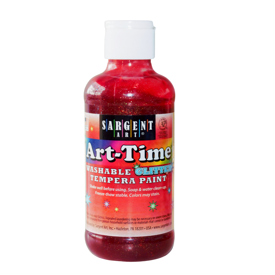 Sargent Art Washable Glitter Tempera Paint (Red)