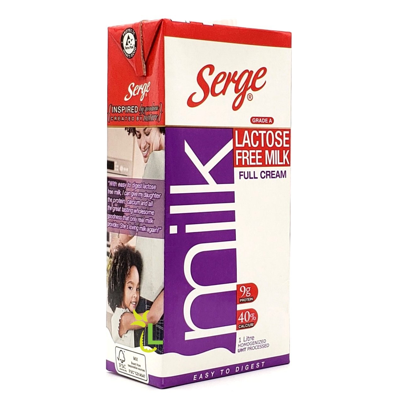 SERGE MILK FULL CREAM LACTOSE FREE 1L