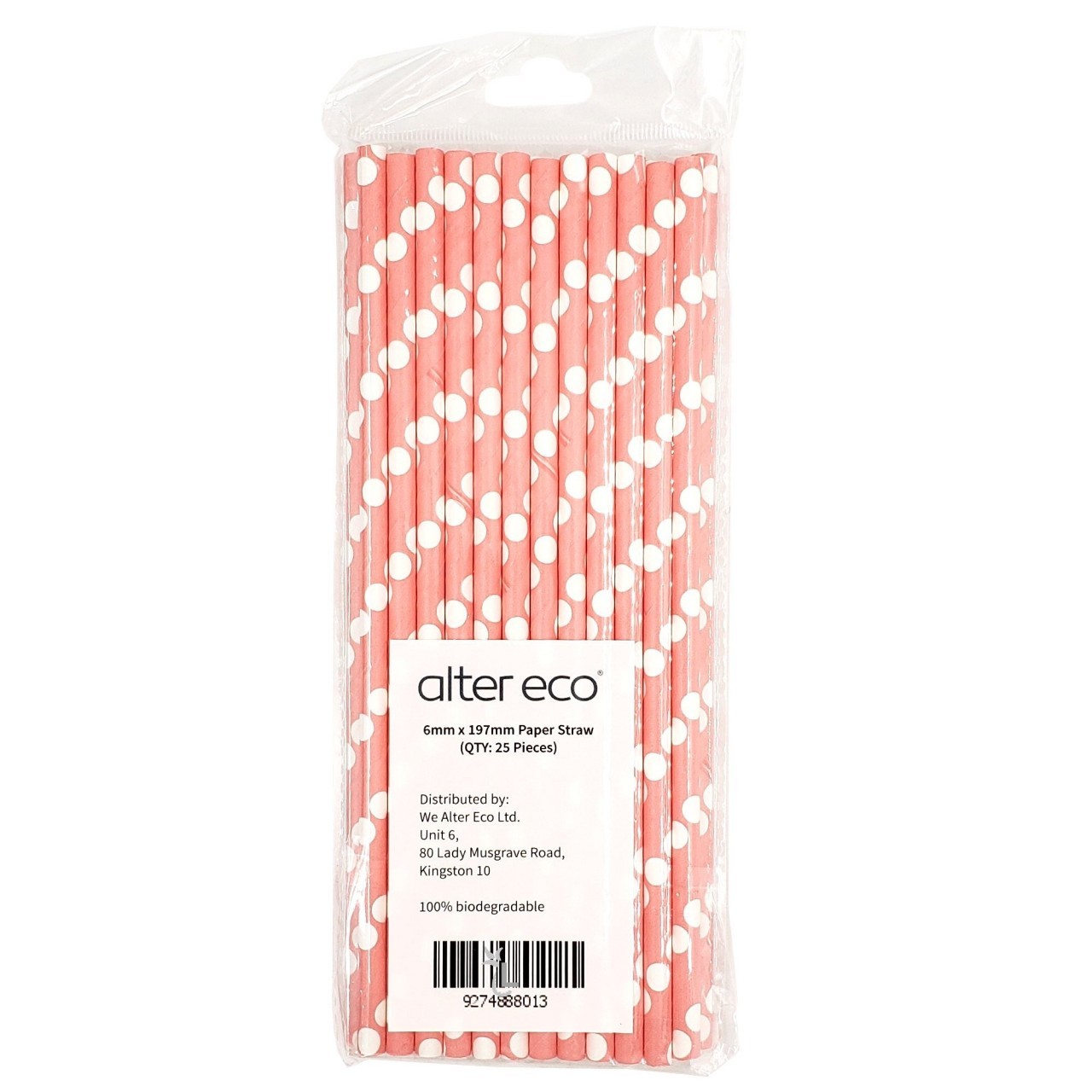 ALTER ECO PAPER STRAW 6x197mm 25ct