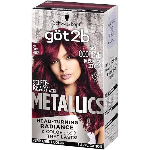 Got2b Metallics Permanent Hair Color  Dark Ruby