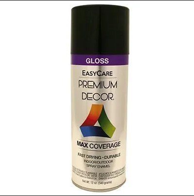 12oz. Gloss Black Premium Décor Spray Paint