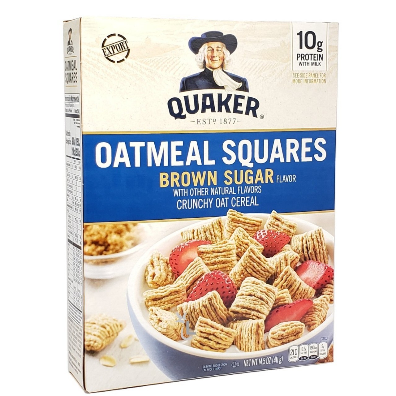 QUAKER OATMEAL SQUARES BRWN SUGAR 14.5oz