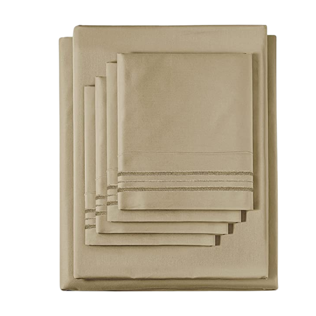 Seriously Soft, 1000 Thread Count, Queen Sheet Set, Beige 6 pcs