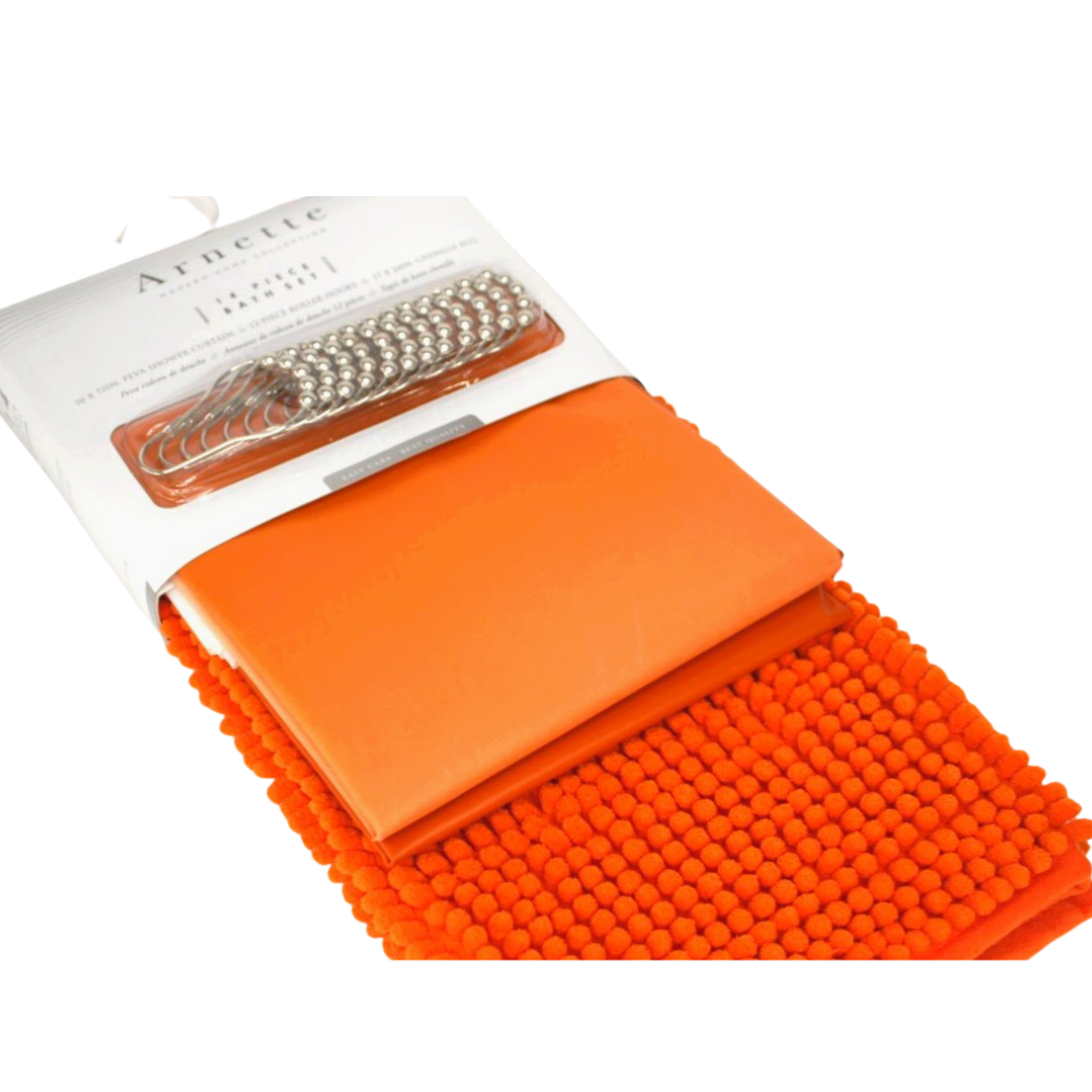 Arnette Modern 14 pc Bath Set Orange