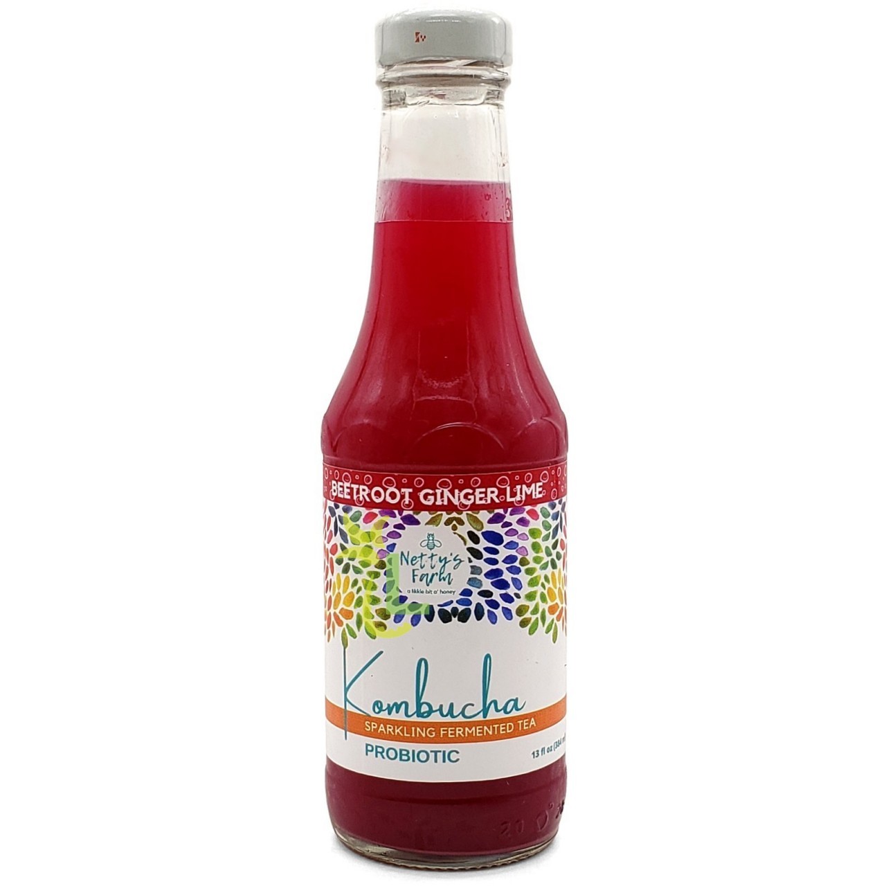 NETTYS KOMBUCHA BEET GINGER LIME 13oz