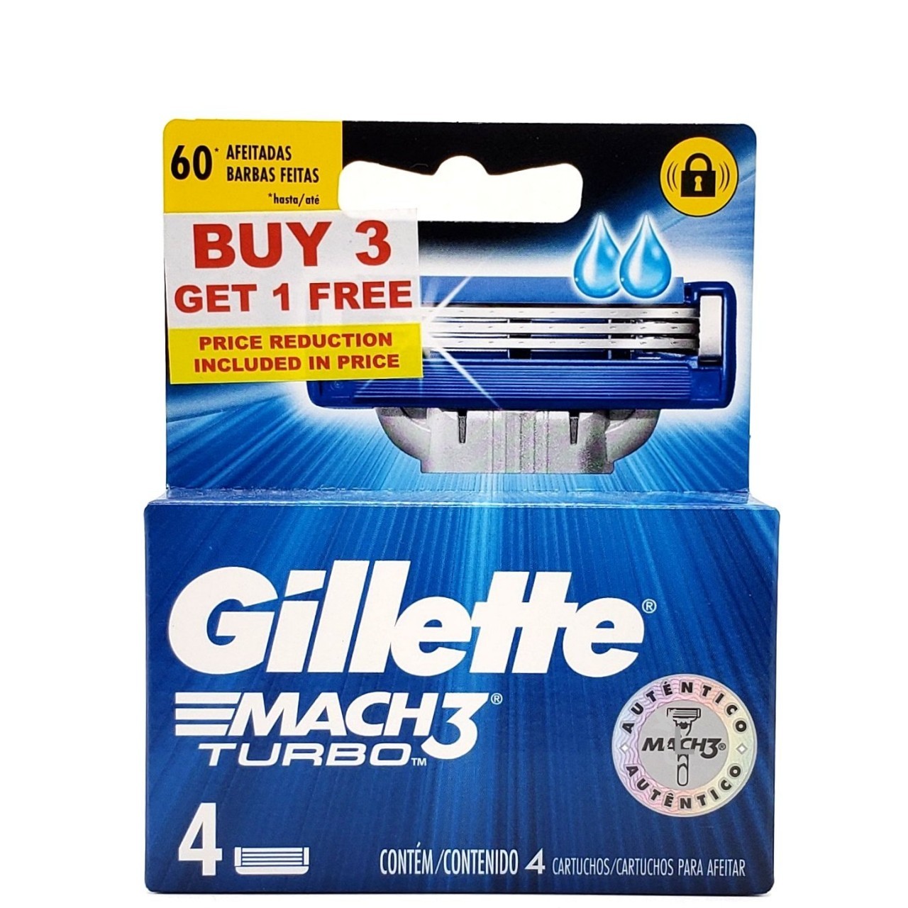 GILLETTE MACH 3 TURBO CARTRIDGES B3G1F