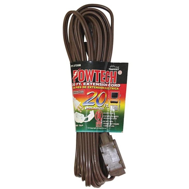 POWTECH EXTENSION CORD BROWN 20ft