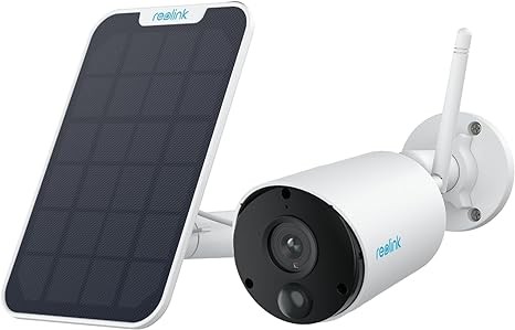 REOLINK Argus Eco+SP - 2K Solar WiFi Security Cameras Outdoor Wireless, No Hub Needed, 3MP Night Vision, Human/Vehicle Detection, Solar Powered Wireless Home Security Camera Works with Alexa