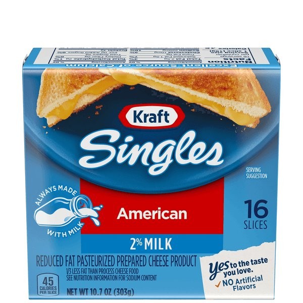 KRAFT AMERICAN SLICE 2% 10.7oz