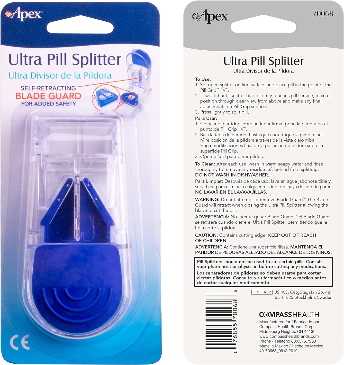 Apex Ultra Pill Splitter W/Blade Guard