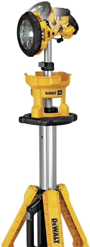 DEWALT 20V MAX LED Work Light, 3000 Lumens of Brightness with 3 Modes, Tripod Base, Bare Tool Only (DCL079B)