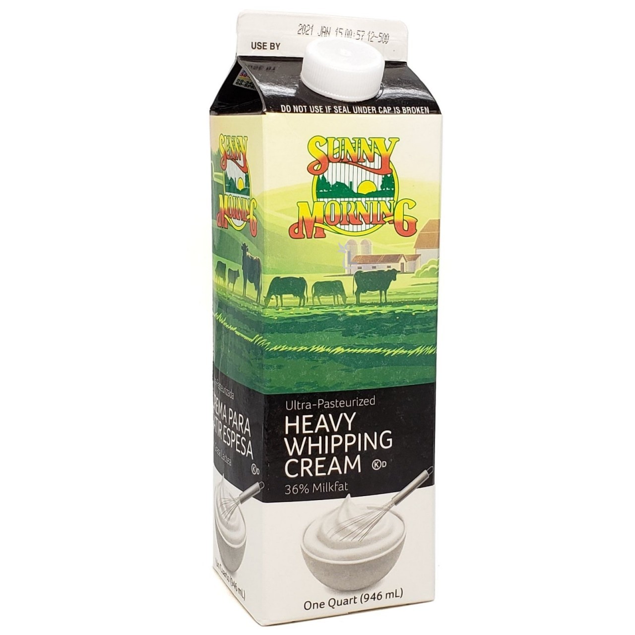 SUNNY MORNING HVY WHIPPING CREAM 36% 946