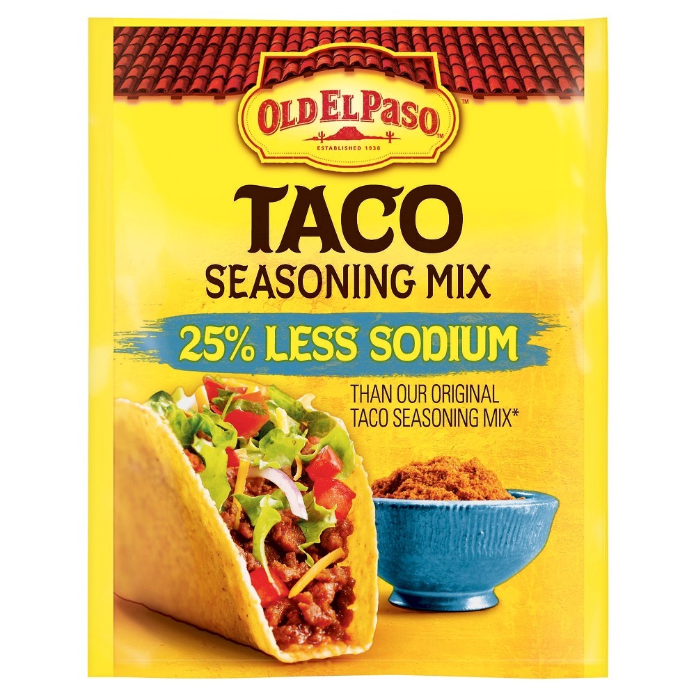 OLD EL PASO TACO SEASONING LESS SALT 1oz