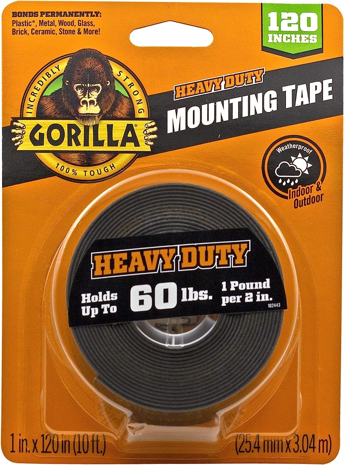 1 in. X 120 in. Heavy Duty Mounting Tape