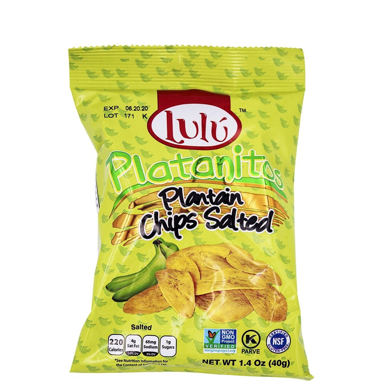 LULU PLATANITOS PLANTAIN CHIPS SALT 1.4o
