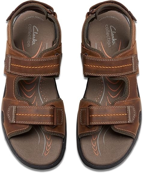 Clarks Mens Walkford Walk Light Brown Leather