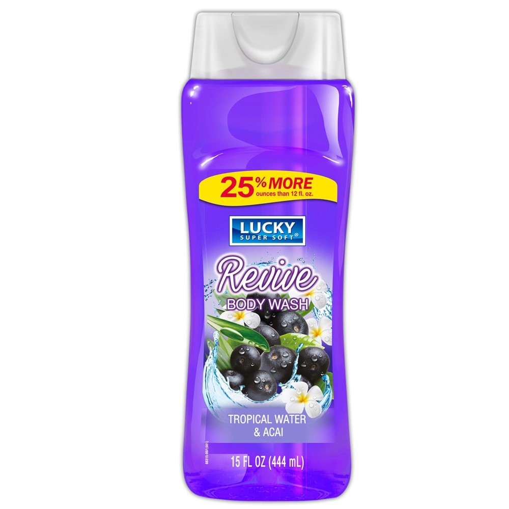 LUCKY BODY WASH TROP WATER & ACAI 15oz