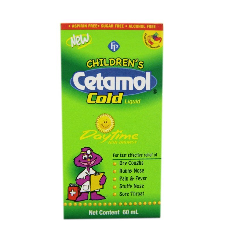 CETAMOL CHILDREN’S COLD MEDICINE NON-DROWSY 60ml
