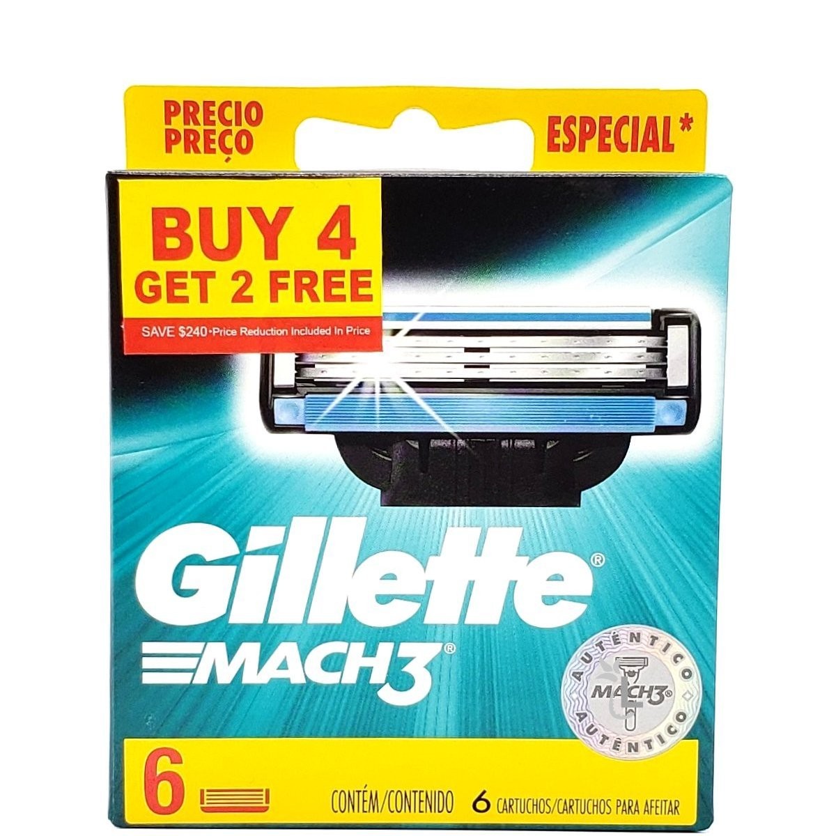GILLETTE MACH 3 CARTRIDGES B4G2F