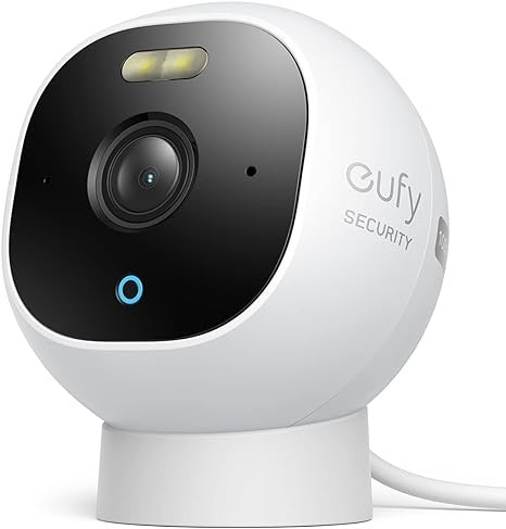 eufy Security Outdoor Cam E210, All-in-One Security Camera with 1080p Resolution, Spotlight, Color Night Vision, No Monthly Fees, Wired Camera, IP67 Weatherproof, Motion Only Alert*