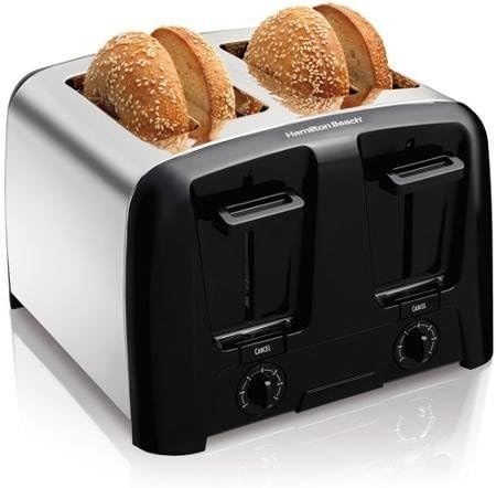 Hamilton Beach Cool Wall 4-Slice Toaster, Chrome