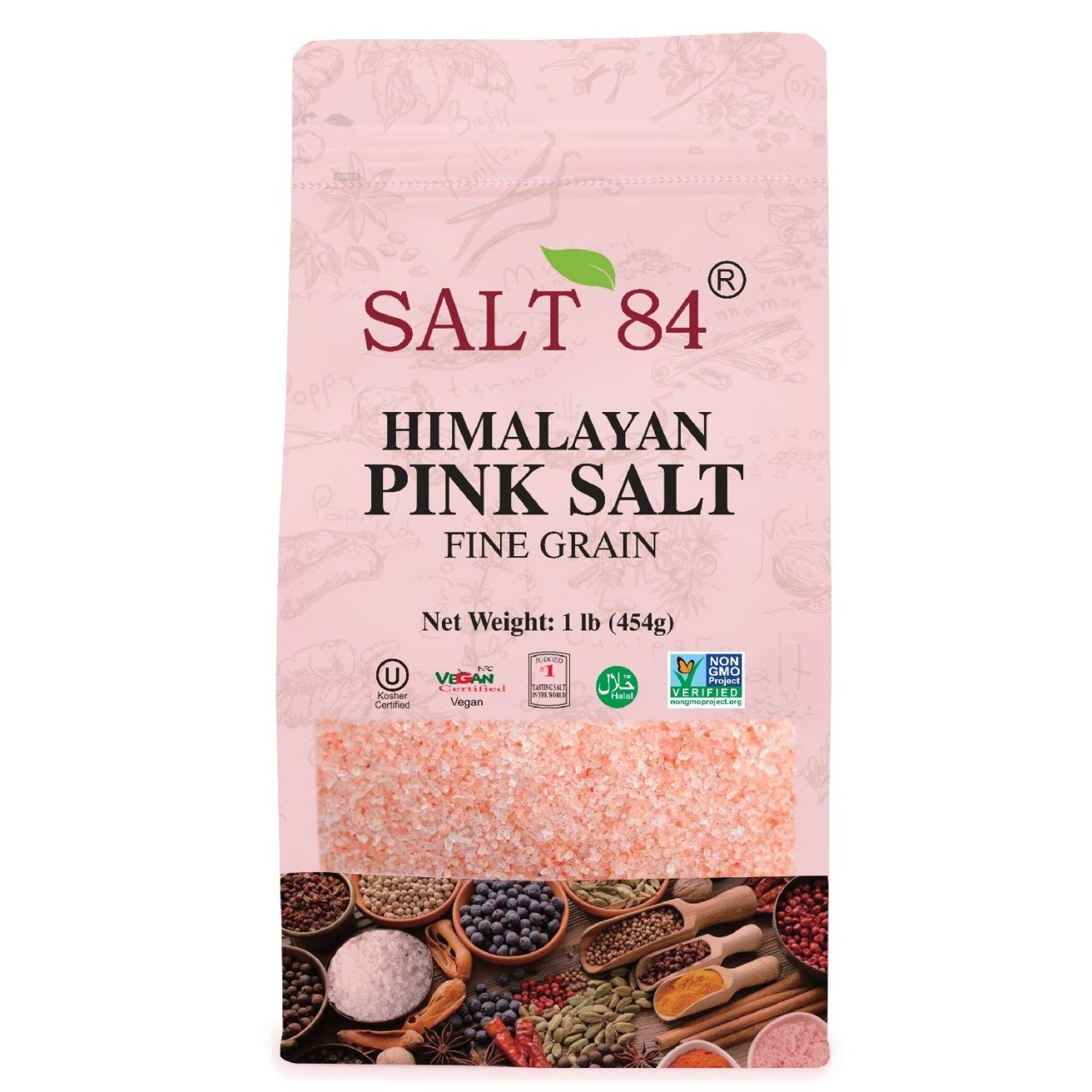 SALT 84 HIMALAYAN PINK SALT FINE 454g
