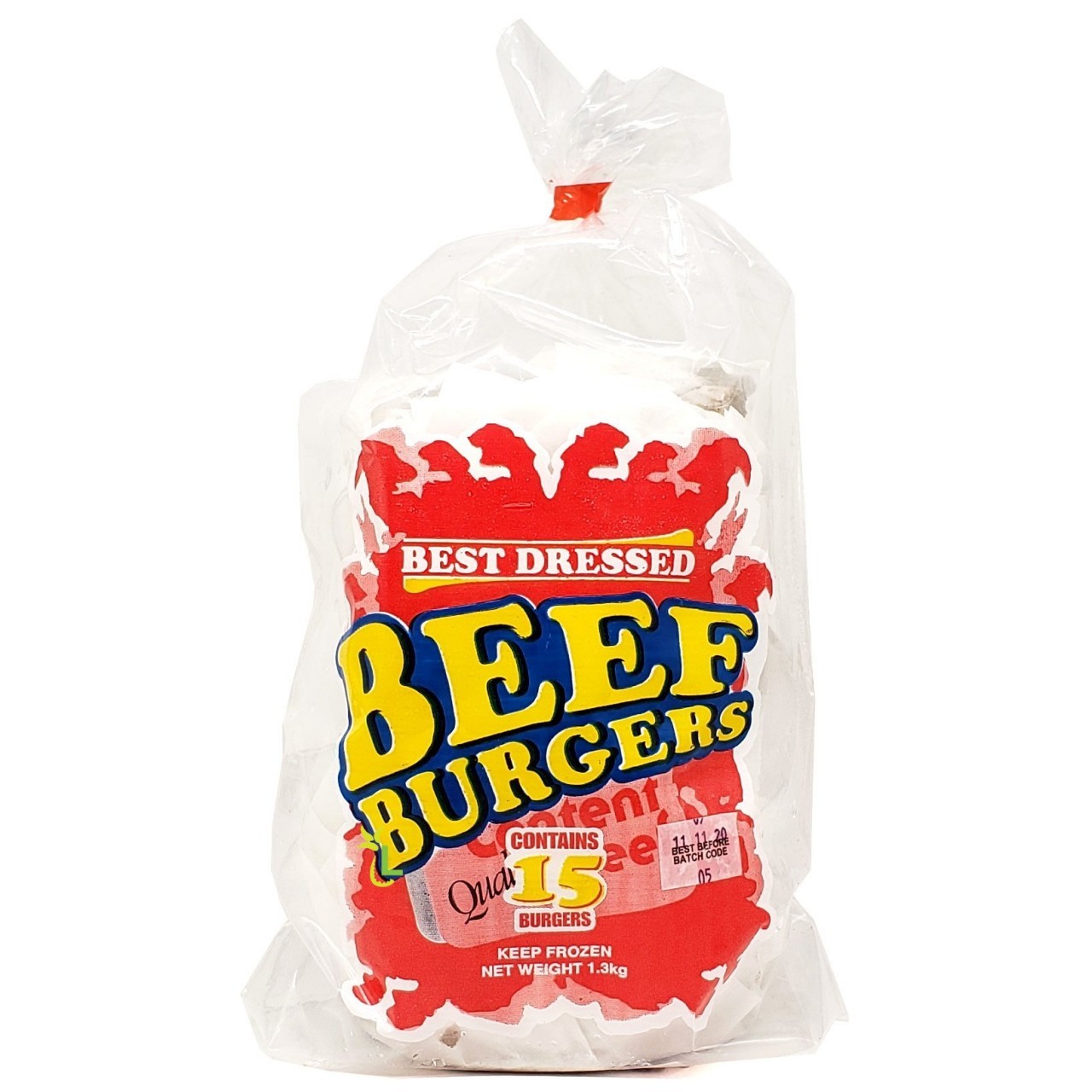 BD BEEF BURGER 15pc 1.3kg