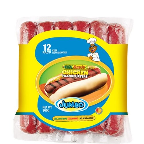 REGGAE JAMMIN CHICKEN FRANKS JUMBO 960g