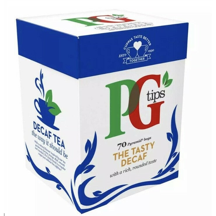 PG TIPS TEA DECAF 70s