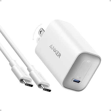 Anker Nano Charger, 100W MacBook Charger, Foldable Charger for iPhone Series, and All USB C Devices, 6ft USB-C Cable Included, Compatible with MagSafe