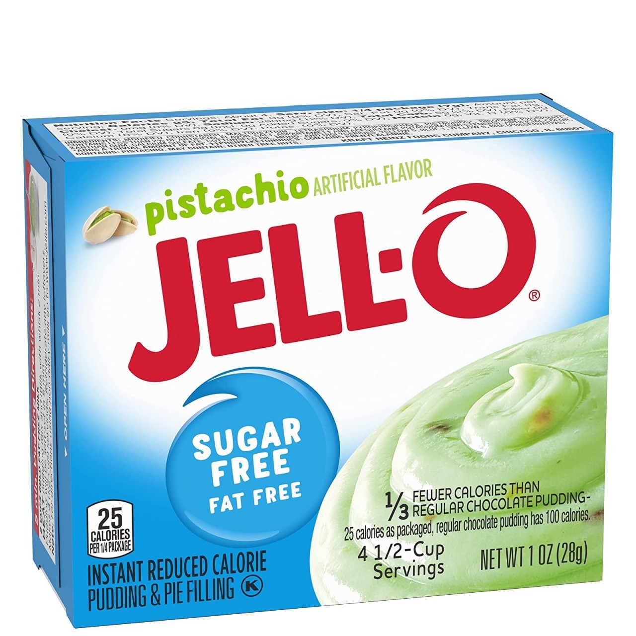 JELLO PUDDING PISTACHIO SUGAR FREE 1oz