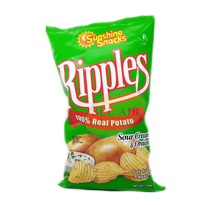 SUNSHINE RIPPLES SOUR CREAM & ONION CHIP 156 G