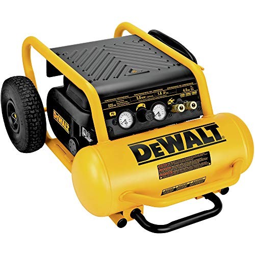 DEWALT Air Compressor, 225-PSI Max, Hand Carry with Wheels, 4-1/2 Gallon (D55146)