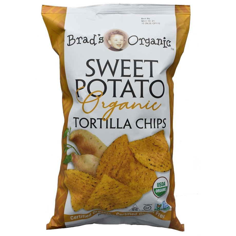 BRADS TORTILLA CHIPS SWEET POTATO 8oz