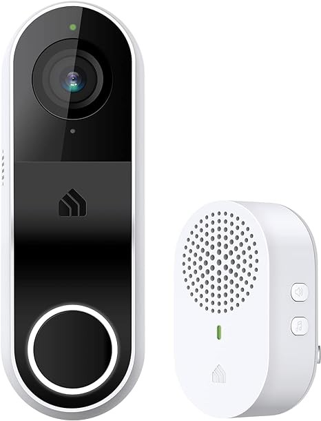Kasa Smart Video Doorbell Camera Hardwired w/ Chime, 2K Resolution, Always-on Power, Night Vision, 2-Way Audio, Real-Time Notification, Cloud & SD Card Storage, Works w/ Alexa & Google Home (KD110)