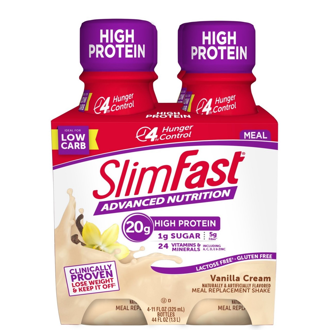 SLIM FAST NUTRITION VANILLA CREAM 4x11oz