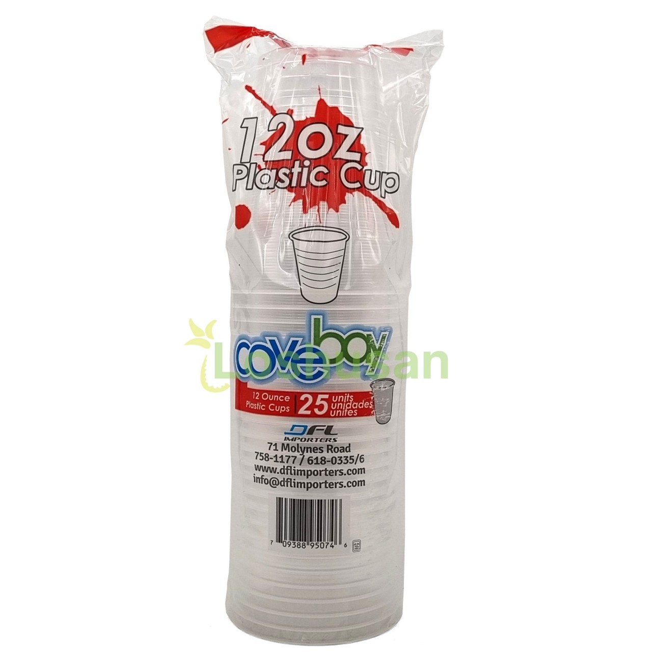 COVE BAY PLASTIC CUPS 25x12oz