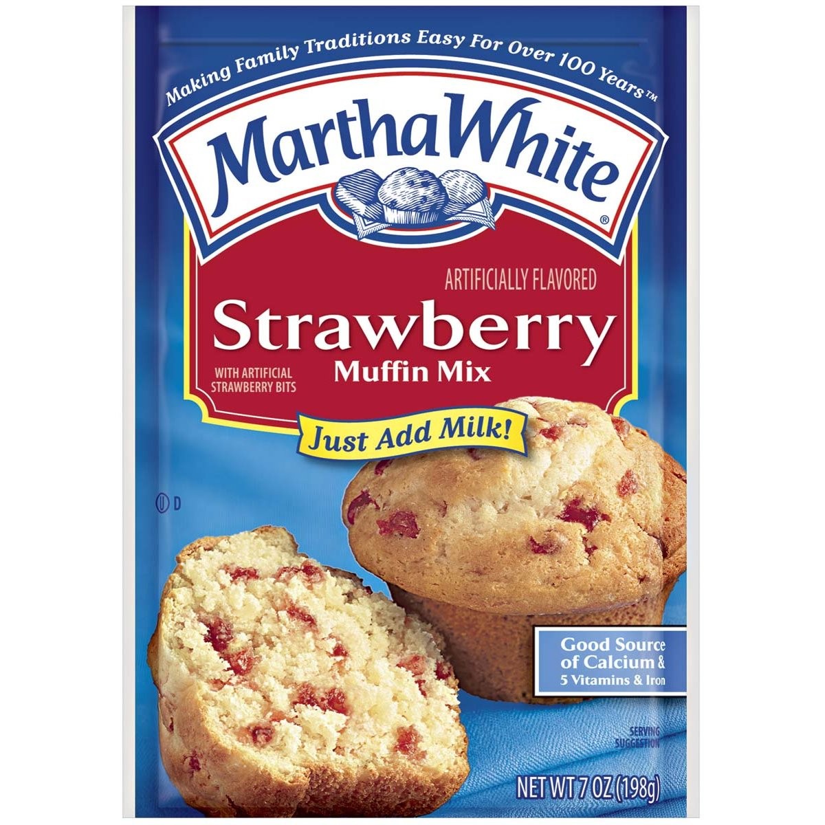 MARTHA WHITE MUFFIN MIX STRAWBERRY 7oz