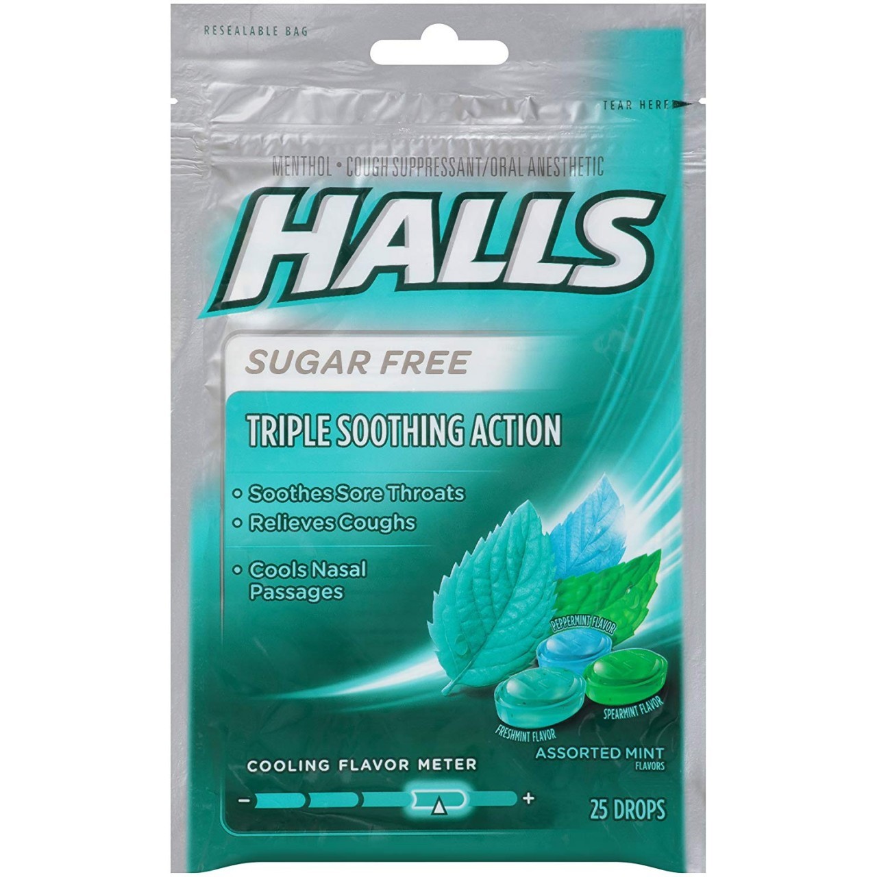 HALLS MINTS ASST SUGAR FREE 25s