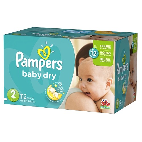 Pampers Diapers Baby Dry Size 2 Super, 112 ct