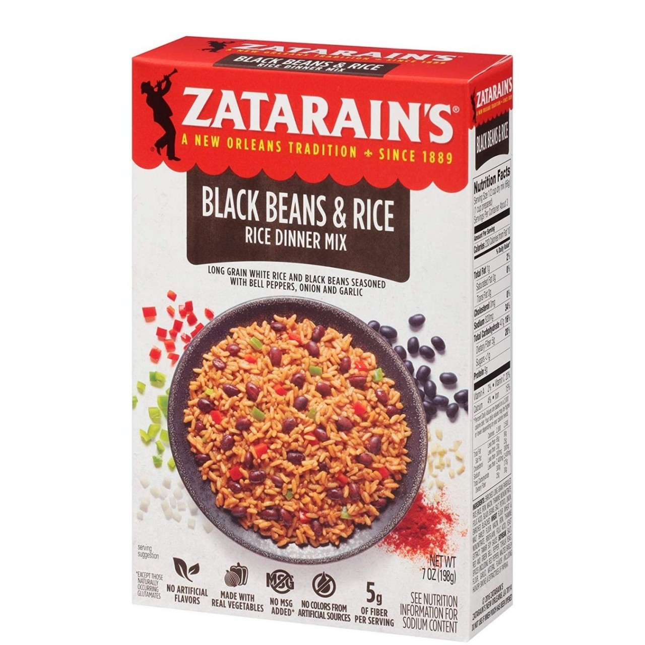 ZATARAIN RICE BLACK BEAN 7oz