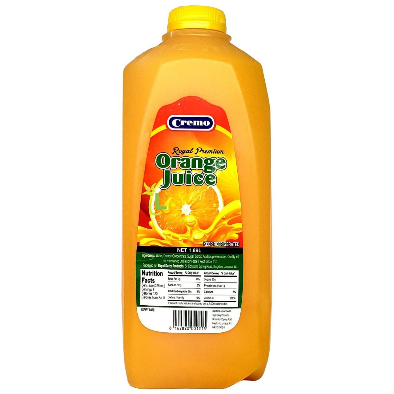 CREMO ROYAL PREM O/JUICE 1.89L
