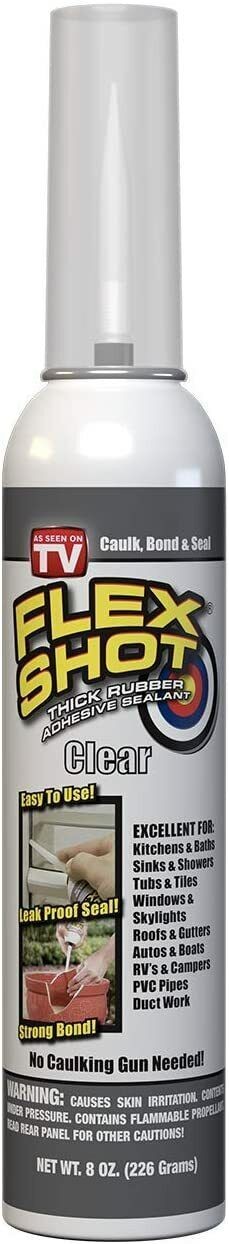8 oz. Clear Caulking Rubberized Flex Sealant