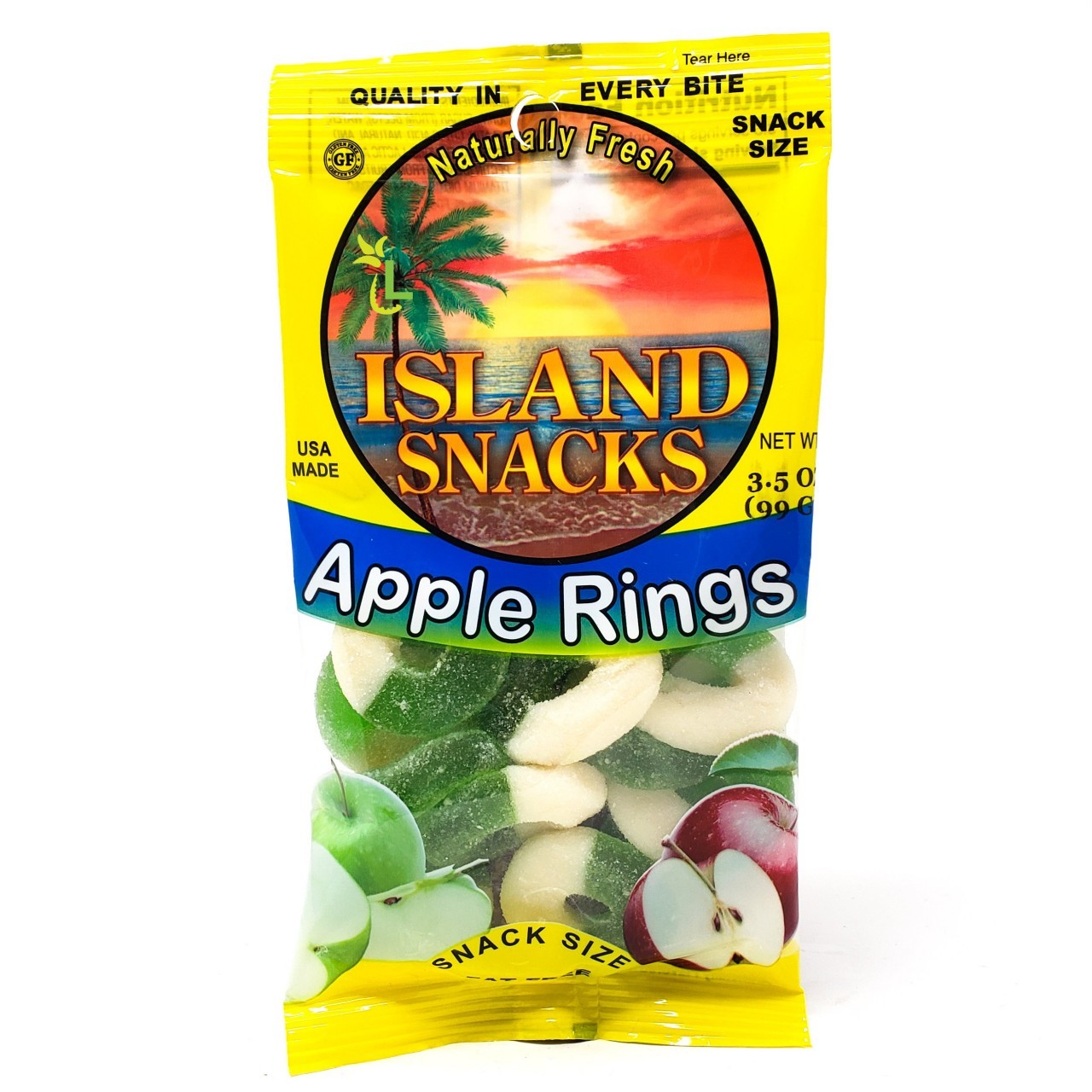 ISLAND SNACKS APPLE RINGS 4oz