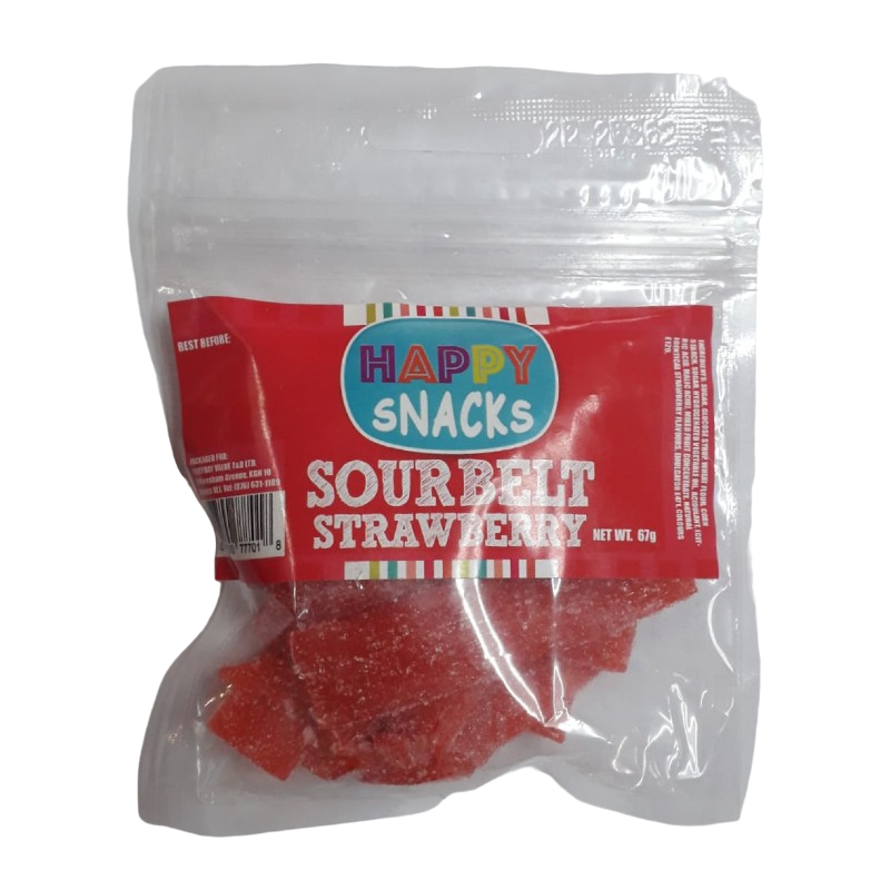 HAPPY SNACKS SOUR BELT STRAWBERRY 67g