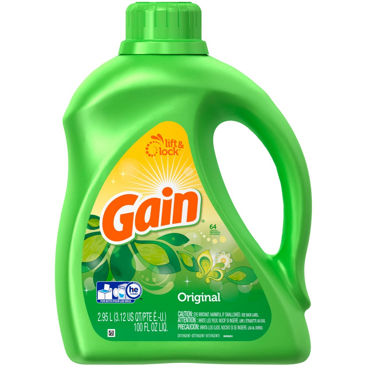 GAIN LIQUID DETERGENT ORIGINAL 100oz