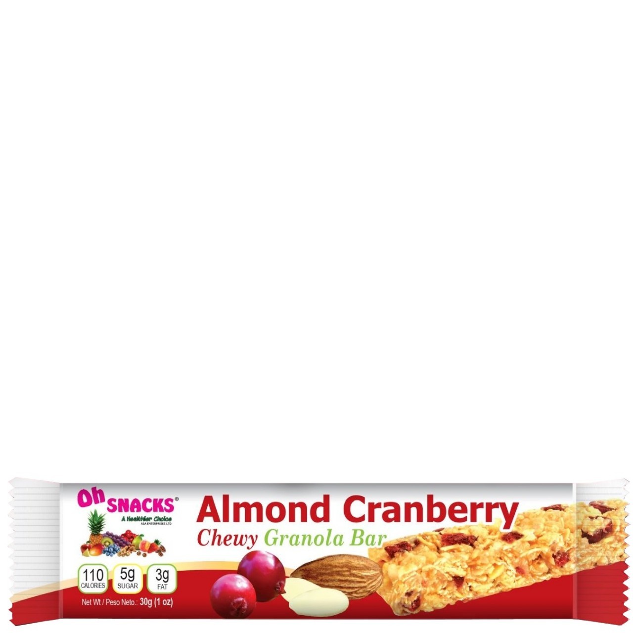 OH SNACKS GRANOLA CHERRY ALMOND CRAN 30g