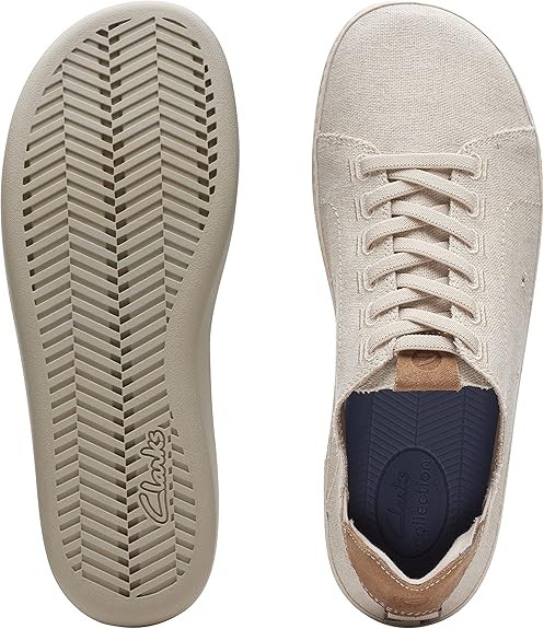 Clarks Mens Higley Lace : Sand Canvas