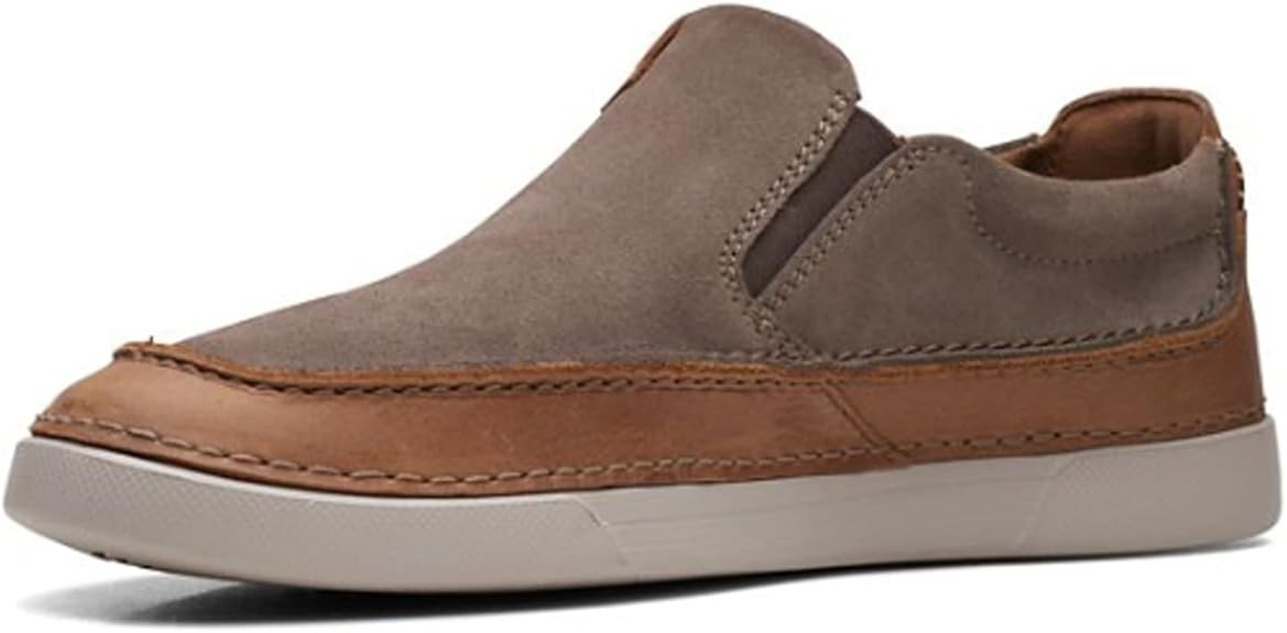 Clarks Men's Gereld Step Sneaker : Taupe Suede