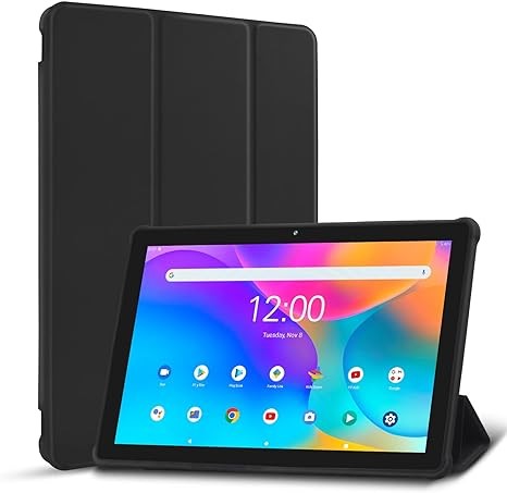 PRITOM M20 10'' Tablet with Case, Android 12 Tabletas, 3G RAM, 64 GB ROM, 512 GB Expandable, Quad-Core 1.6GHz Processor, 6000mAh, HD IPS Touchscreen, Dual Camera, WiFi 6, Bluetooth, FM, USB C